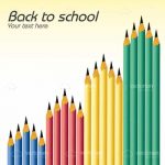 Back to School Pencils Background with Sample Text